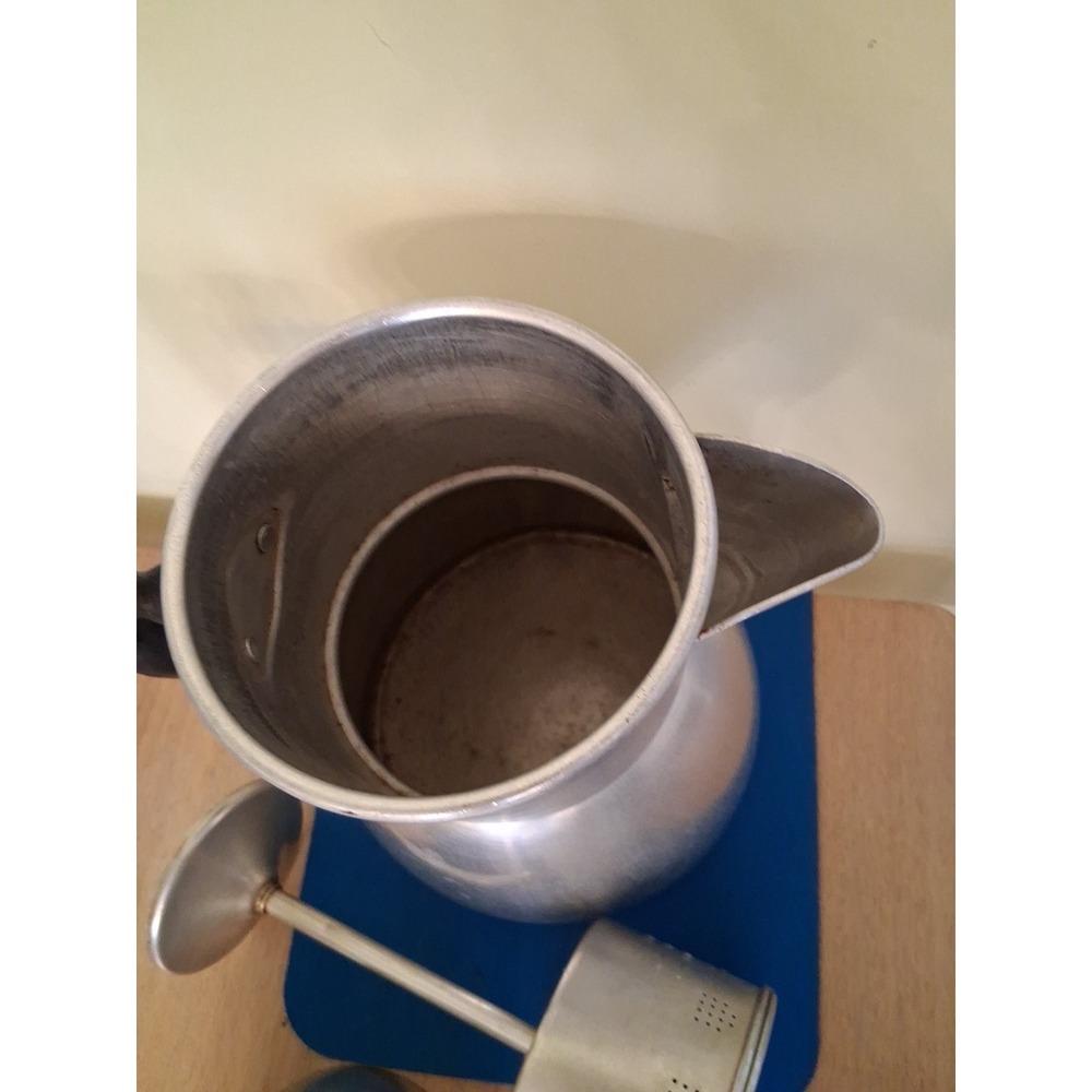 WearEver 1902 Aluminum Vintage Coffee Pot with Filter Basket Percolator Tube Lid - Picture 5 of 11
